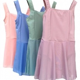 Wide Strap Embodery Mesh Leotard