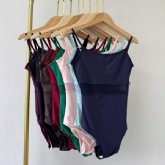 Mesh Wasit Camisole Leotard